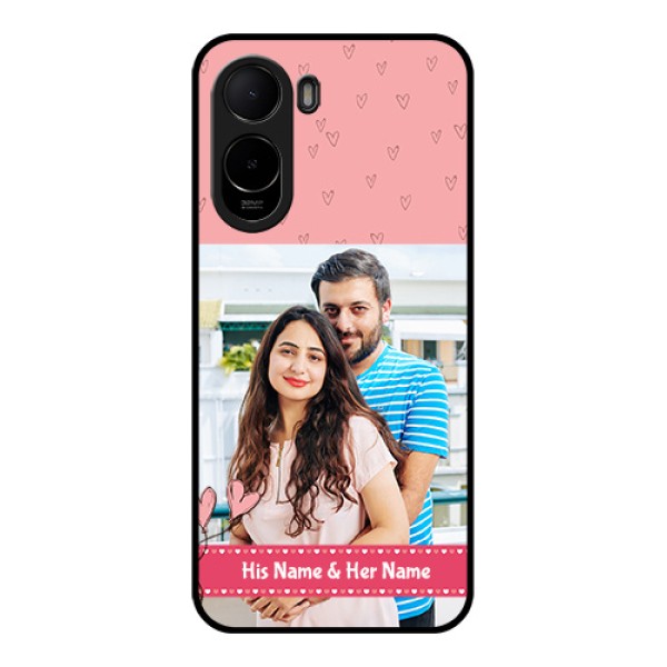 Xiaomi Redmi A7 Pro Custom Glass Phone Case - Love Design Peach Color Xiaomi Redmi A7 Pro Custom Glass Phone Case - Love Design Peach Color