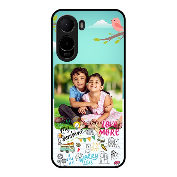 Xiaomi Redmi A7 Pro Custom Glass Phone Case - Doodle Love Design