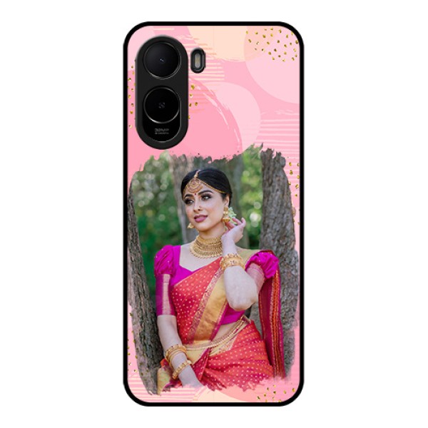 Xiaomi Redmi A7 Pro Custom Glass Phone Case - Gold Glitter Splash Design
