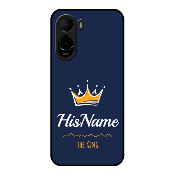Xiaomi Redmi A7 Pro Custom Glass Phone Case - King With Name Design Xiaomi Redmi A7 Pro Custom Glass Phone Case - King With Name Design