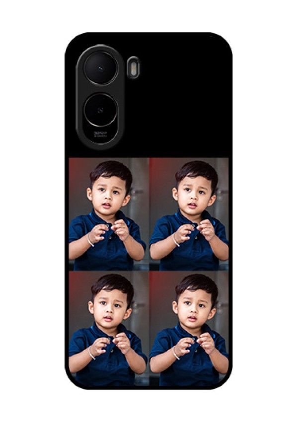 Xiaomi Redmi A7 Pro Custom Glass Phone Case - 4 Image Holder Design