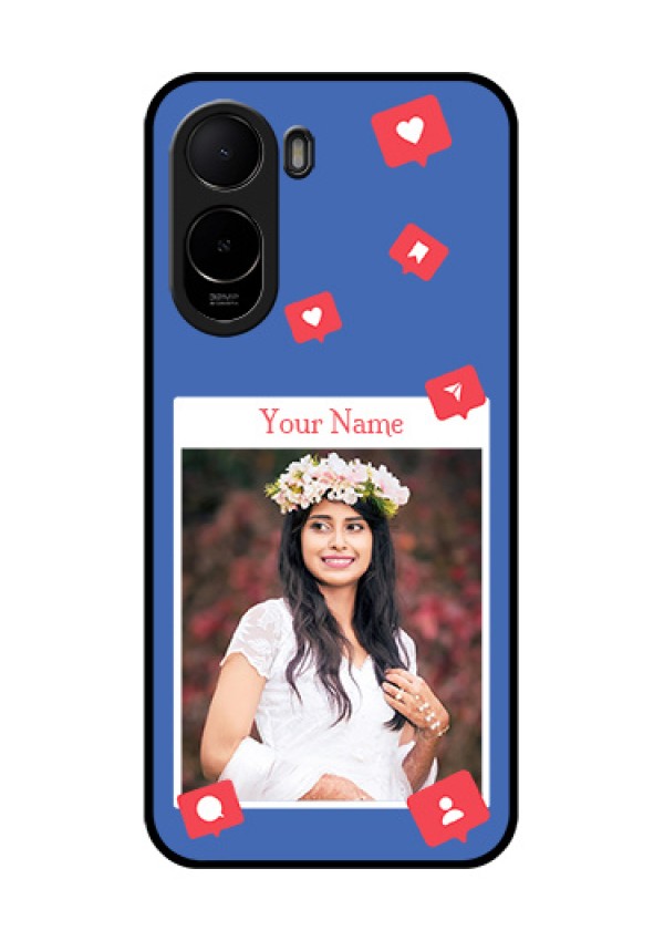 Xiaomi Redmi A7 Pro Custom Glass Phone Case - Like Share And Comment Design