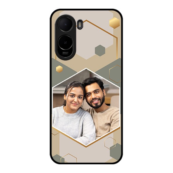 Xiaomi Redmi A7 Pro Custom Glass Phone Case - Stylish Hexagon Pattern Design