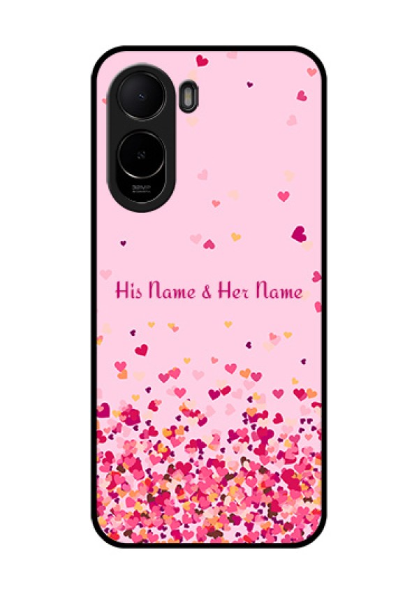Xiaomi Redmi A7 Pro Custom Glass Phone Case - Floating Hearts Design