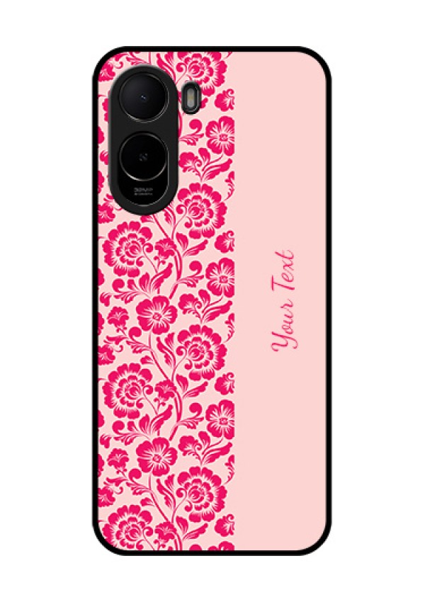 Xiaomi Redmi A7 Pro Custom Glass Phone Case - Attractive Floral Pattern Design