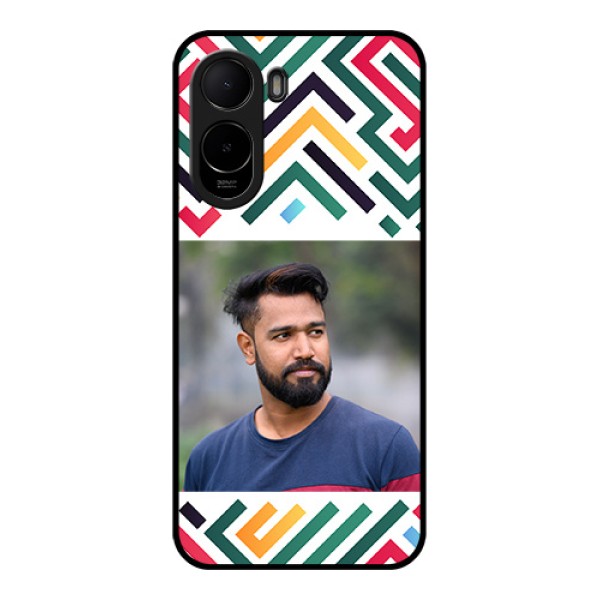 Xiaomi Redmi A7 Pro Custom Glass Phone Case - Colorful Maze Pattern Design