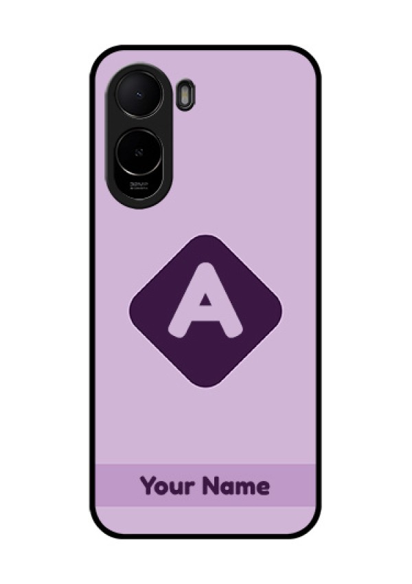 Xiaomi Redmi A7 Pro Custom Glass Phone Case - Custom Letter In Curved Badge Design