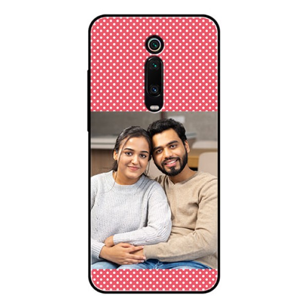 Redmi K20 Pro Custom Glass Phone Case  - White Dotted Design