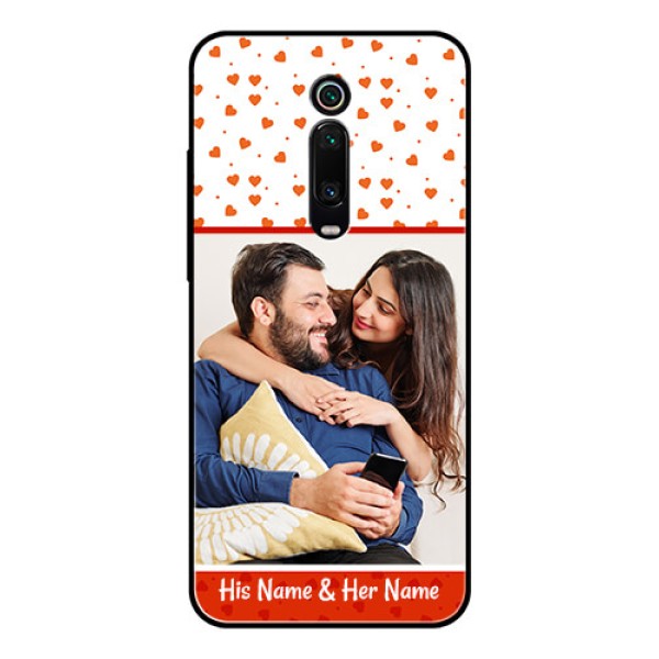 Redmi K20 Pro Custom Glass Phone Case - Orange Love Symbol Design Redmi K20 Pro Custom Glass Phone Case - Orange Love Symbol Design