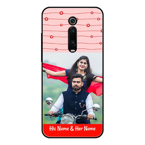 Redmi K20 Pro Personalized Glass Phone Case - Red Pattern Case Design Redmi K20 Pro Personalized Glass Phone Case - Red Pattern Case Design