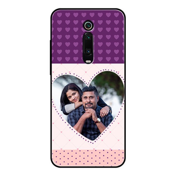 Redmi K20 Pro Custom Glass Phone Case - Violet Love Dots Design Redmi K20 Pro Custom Glass Phone Case - Violet Love Dots Design