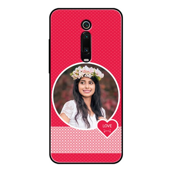 Redmi K20 Pro Personalised Glass Phone Case  - Pink Pattern Design