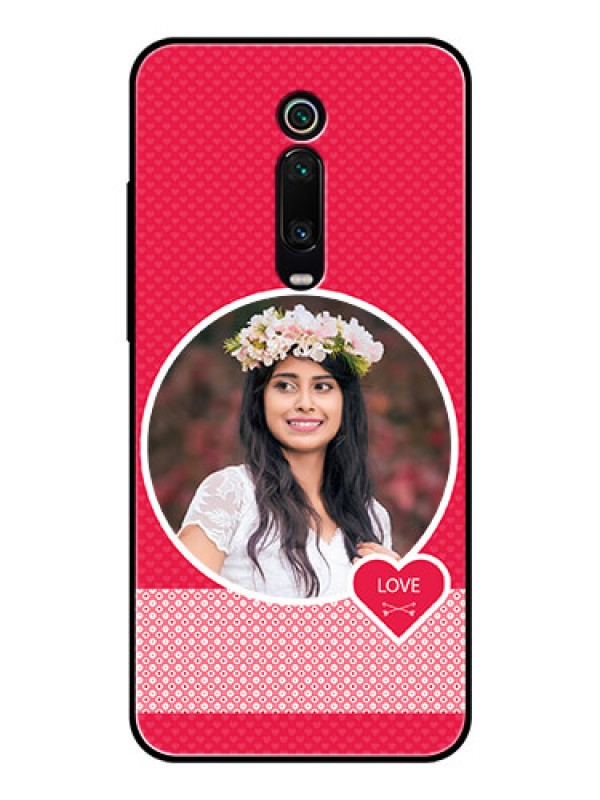 Custom Redmi K20 Pro Personalised Glass Phone Case  - Pink Pattern Design