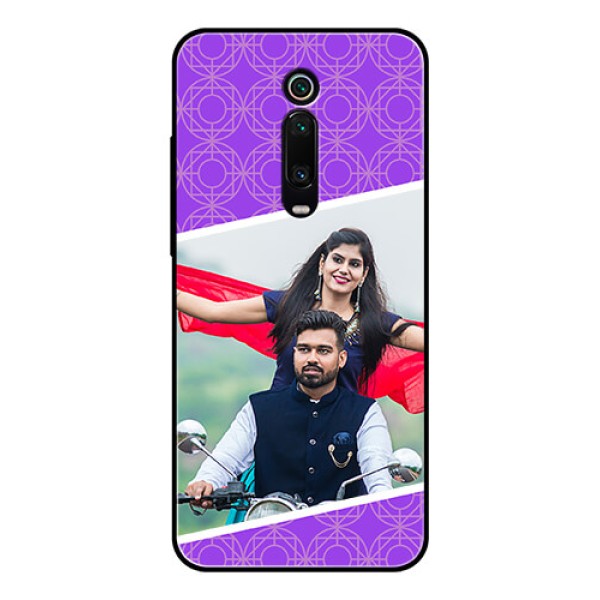 Redmi K20 Pro Custom Glass Phone Case - Violet Pattern Design Redmi K20 Pro Custom Glass Phone Case - Violet Pattern Design