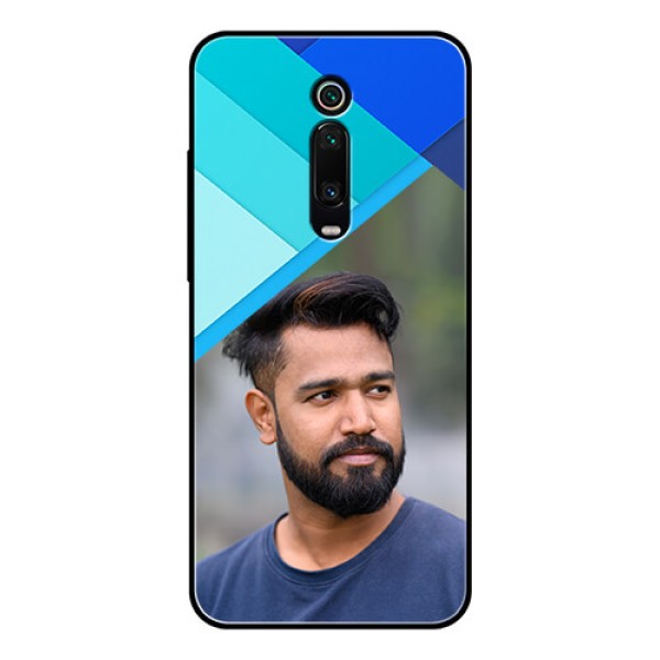 Redmi K20 Pro Custom Glass Phone Case  - Blue Pattern Design