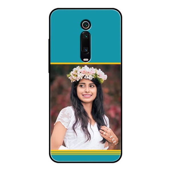 Redmi K20 Pro Custom Glass Phone Case  - Yellow & Blue Design 