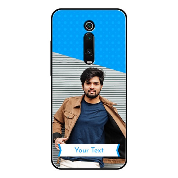 Redmi K20 Pro Photo Printing on Glass Case - Simple Blue Color Design Redmi K20 Pro Photo Printing on Glass Case - Simple Blue Color Design