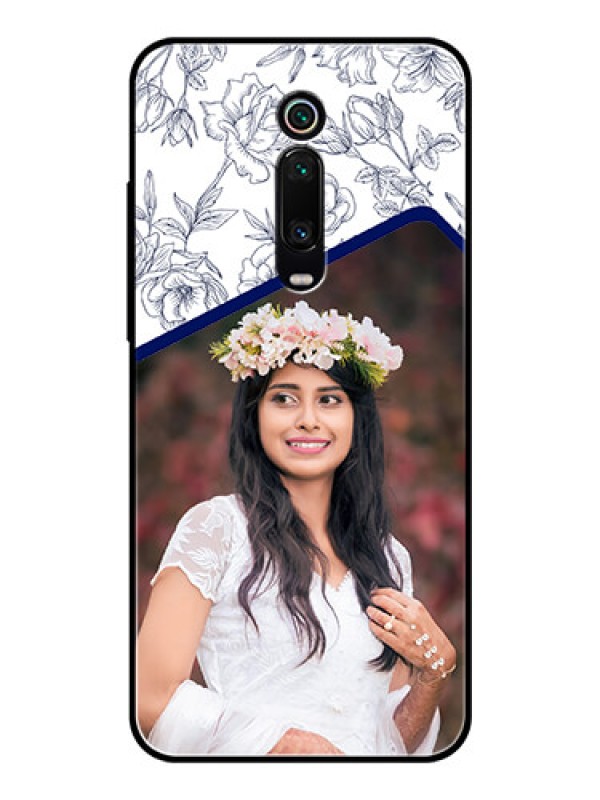 Custom Redmi K20 Pro Personalized Glass Phone Case  - Premium Floral Design