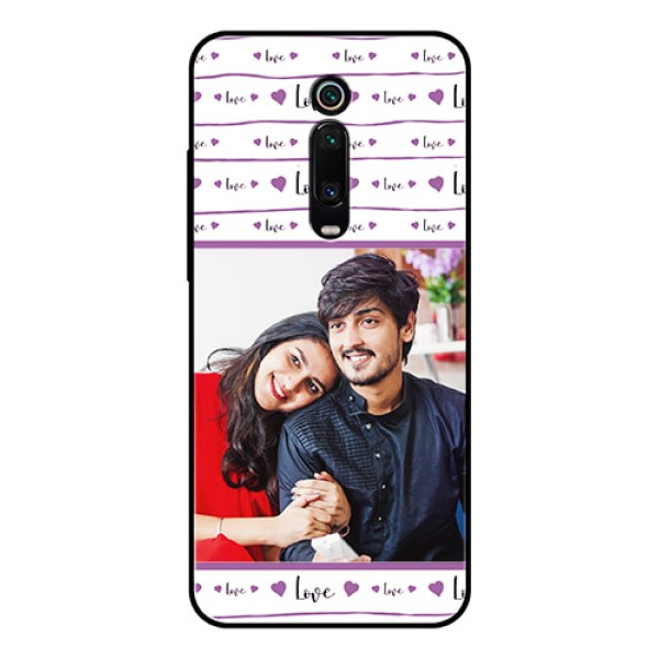 Redmi K20 Pro Custom Glass Mobile Case  - Couples Heart Design