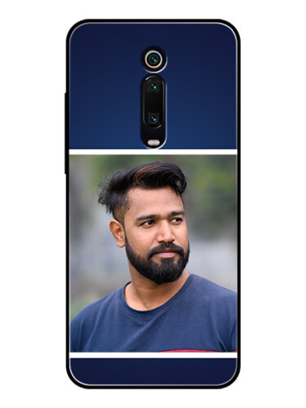 Custom Redmi K20 Pro Personalized Glass Phone Case  - Simple Royal Blue Design