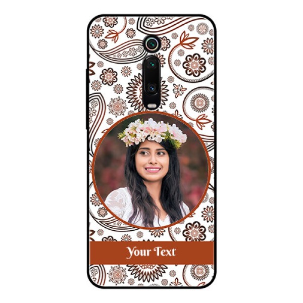 Redmi K20 Pro Custom Glass Mobile Case  - Abstract Floral Design 