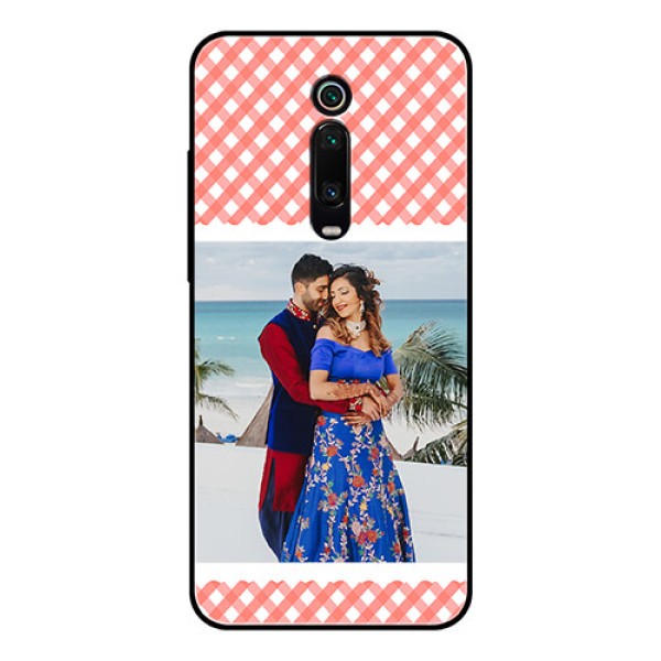Redmi K20 Pro Personalized Glass Phone Case  - Pink Pattern Design