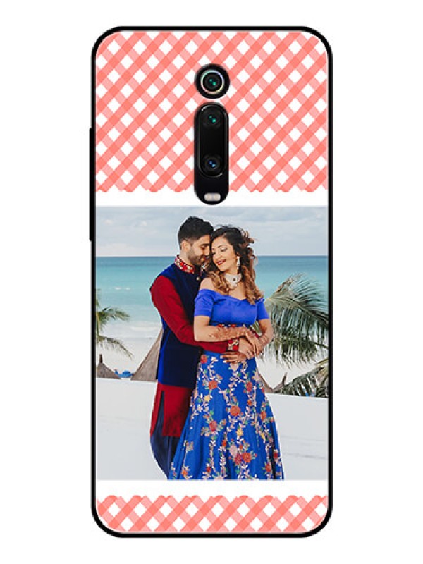 Custom Redmi K20 Pro Personalized Glass Phone Case  - Pink Pattern Design