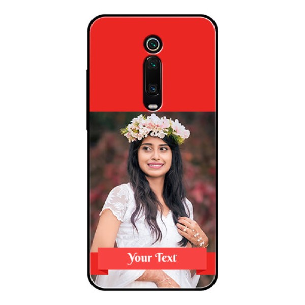 Redmi K20 Pro Custom Glass Phone Case - Simple Red Color Design Redmi K20 Pro Custom Glass Phone Case - Simple Red Color Design