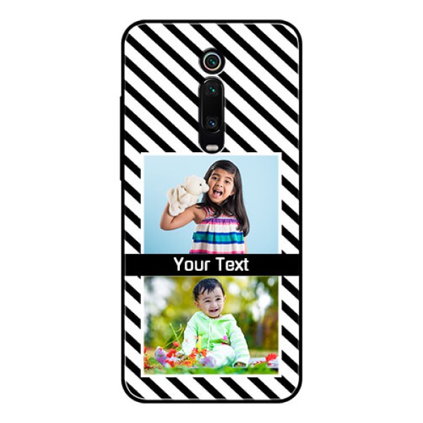 Redmi K20 Pro Photo Printing on Glass Case - Black And White Stripes Design Redmi K20 Pro Photo Printing on Glass Case - Black And White Stripes Design