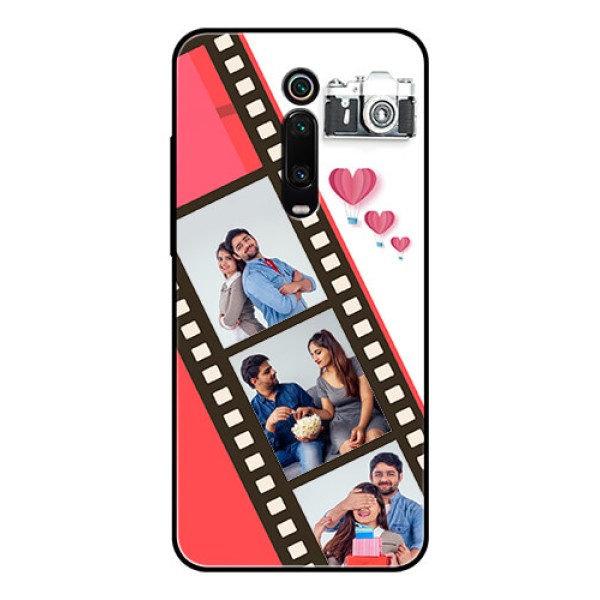 Redmi K20 Pro Personalized Glass Phone Case - 3 Image Holder with Film Reel Redmi K20 Pro Personalized Glass Phone Case - 3 Image Holder with Film Reel