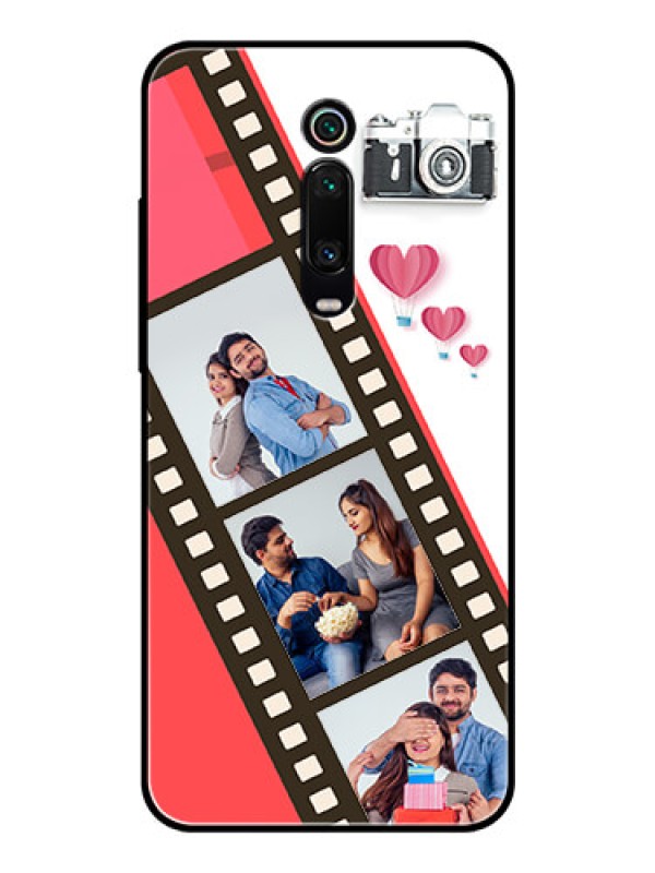 Custom Redmi K20 Pro Personalized Glass Phone Case  - 3 Image Holder with Film Reel