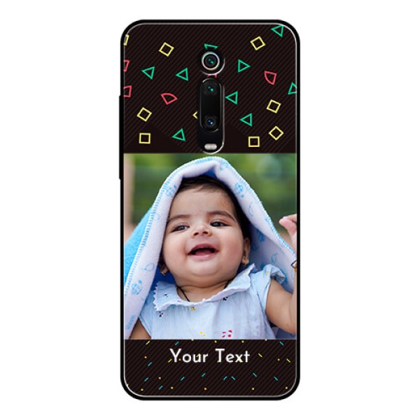 Redmi K20 Pro Custom Glass Phone Case - with confetti birthday design Redmi K20 Pro Custom Glass Phone Case - with confetti birthday design