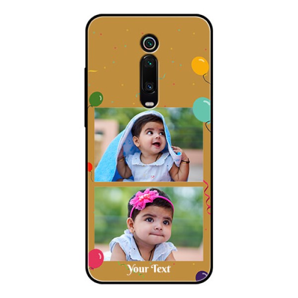 Redmi K20 Pro Personalized Glass Phone Case  - Image Holder with Birthday Celebrations Design
