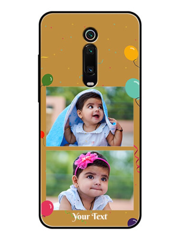 Custom Redmi K20 Pro Personalized Glass Phone Case  - Image Holder with Birthday Celebrations Design