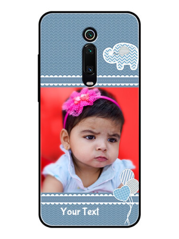 Custom Redmi K20 Pro Photo Printing on Glass Case  - with Kids Pattern Design
