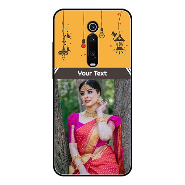 Redmi K20 Pro Custom Glass Mobile Case  - with Family Picture and Icons 