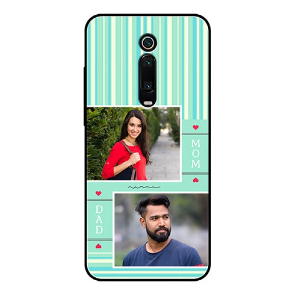 Redmi K20 Pro Custom Glass Phone Case  - Mom & Dad Pic Design
