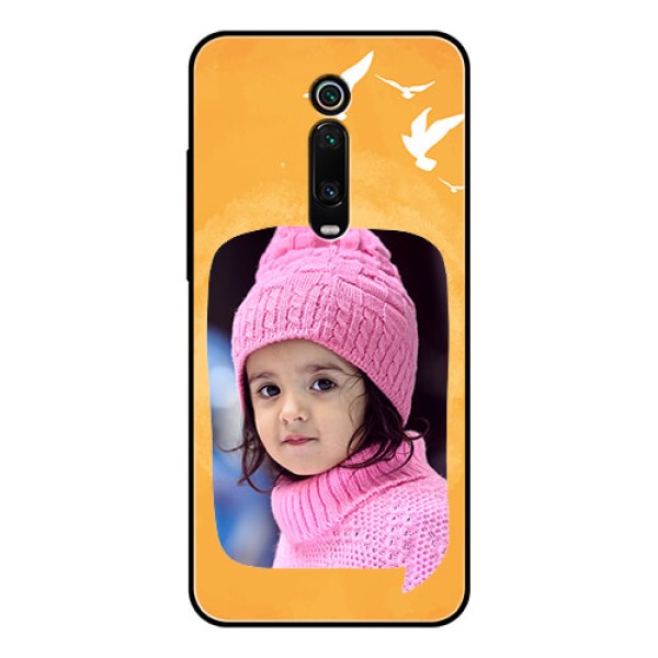Redmi K20 Pro Personalized Glass Phone Case - Water Color Design with Bird Icons Redmi K20 Pro Personalized Glass Phone Case - Water Color Design with Bird Icons
