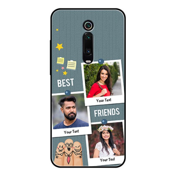 Redmi K20 Pro Personalized Glass Phone Case - Sticky Frames and Friendship Design Redmi K20 Pro Personalized Glass Phone Case - Sticky Frames and Friendship Design