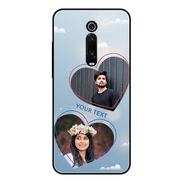 Redmi K20 Pro Custom Glass Mobile Case - Blue Color Couple Design Redmi K20 Pro Custom Glass Mobile Case - Blue Color Couple Design