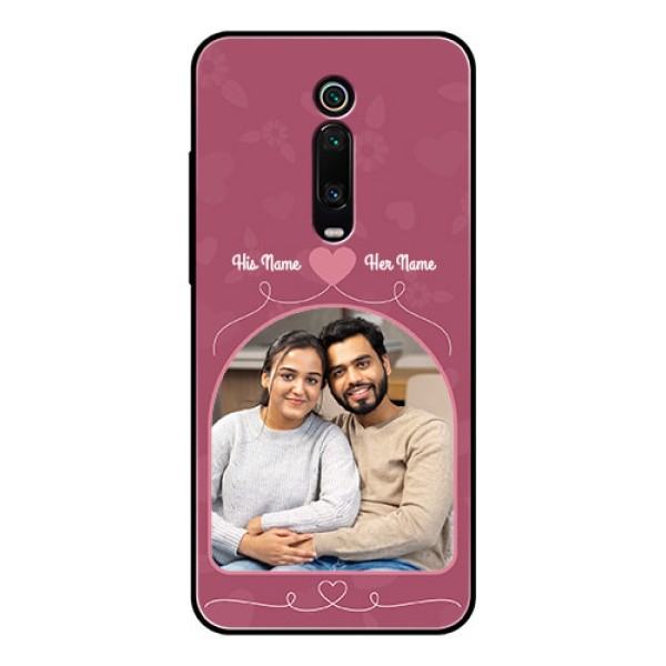 Redmi K20 Pro Photo Printing on Glass Case  - Love Floral Design