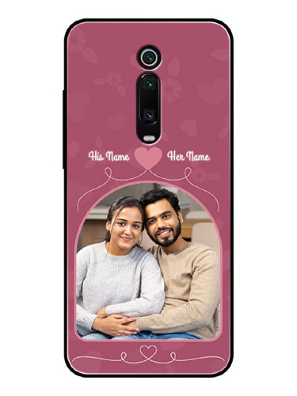 Custom Redmi K20 Pro Photo Printing on Glass Case  - Love Floral Design