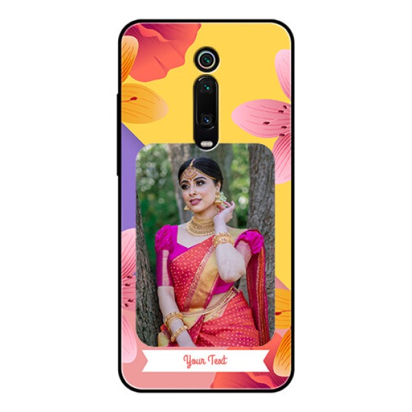 Redmi K20 Pro Custom Glass Mobile Case  - 3 Image With Vintage Floral Design