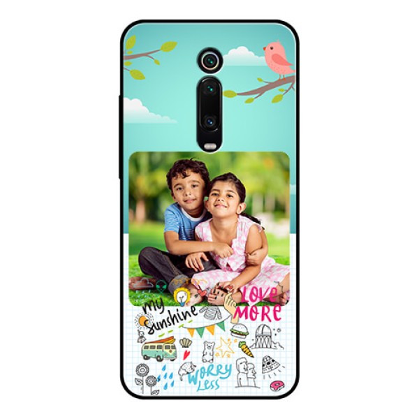 Redmi K20 Pro Photo Printing on Glass Case  - Doodle love Design