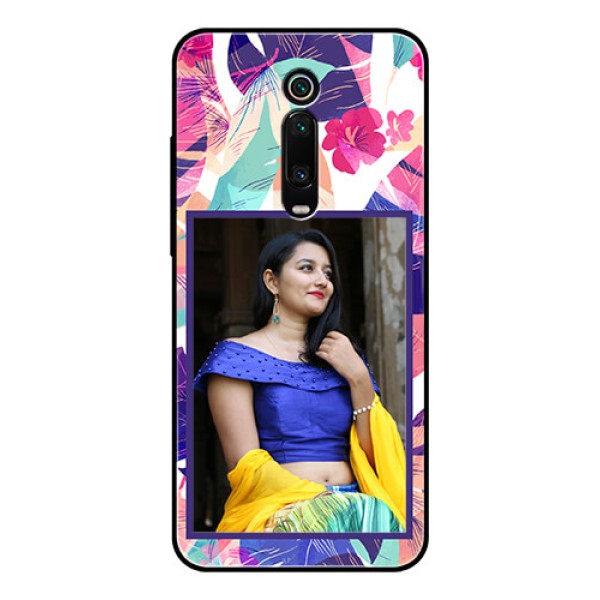 Redmi K20 Pro Custom Glass Mobile Case  - Abstract Floral Design