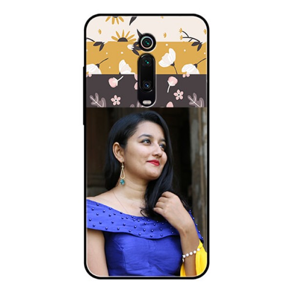 Redmi K20 Pro Custom Glass Phone Case  - Stylish Floral Design