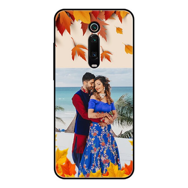 Redmi K20 Pro Photo Printing on Glass Case  - Autumn Maple Leaves Design