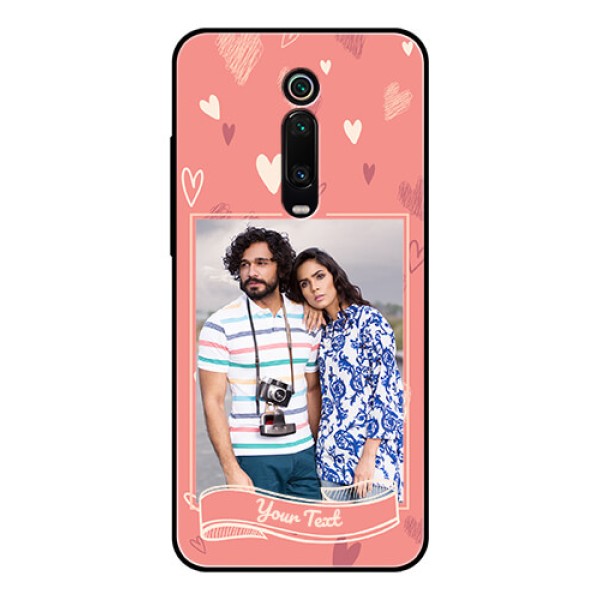 Redmi K20 Pro Custom Glass Phone Case  - Love doodle art Design