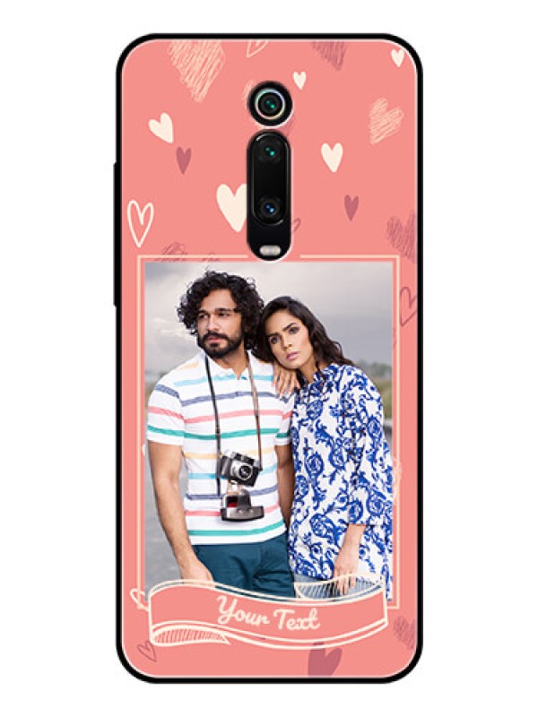 Custom Redmi K20 Pro Custom Glass Phone Case  - Love doodle art Design