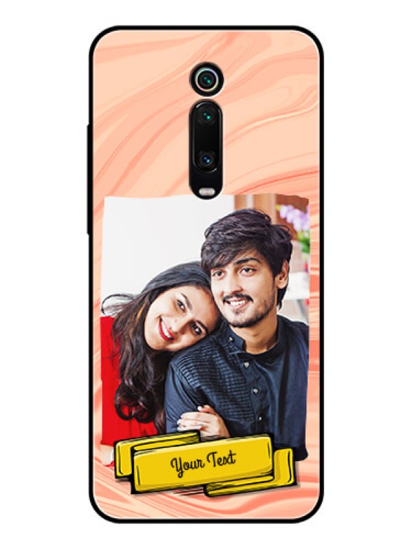 Custom Redmi K20 Pro Personalized Glass Phone Case  - Marble Texture Design